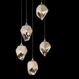 Chrysalis 5-Light Crystal Pendant Small detail, by Hubbardton Forge