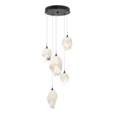 Chrysalis 5 Light Mixed Crystal Pendant Ink WP Long By Hubbardton Forge