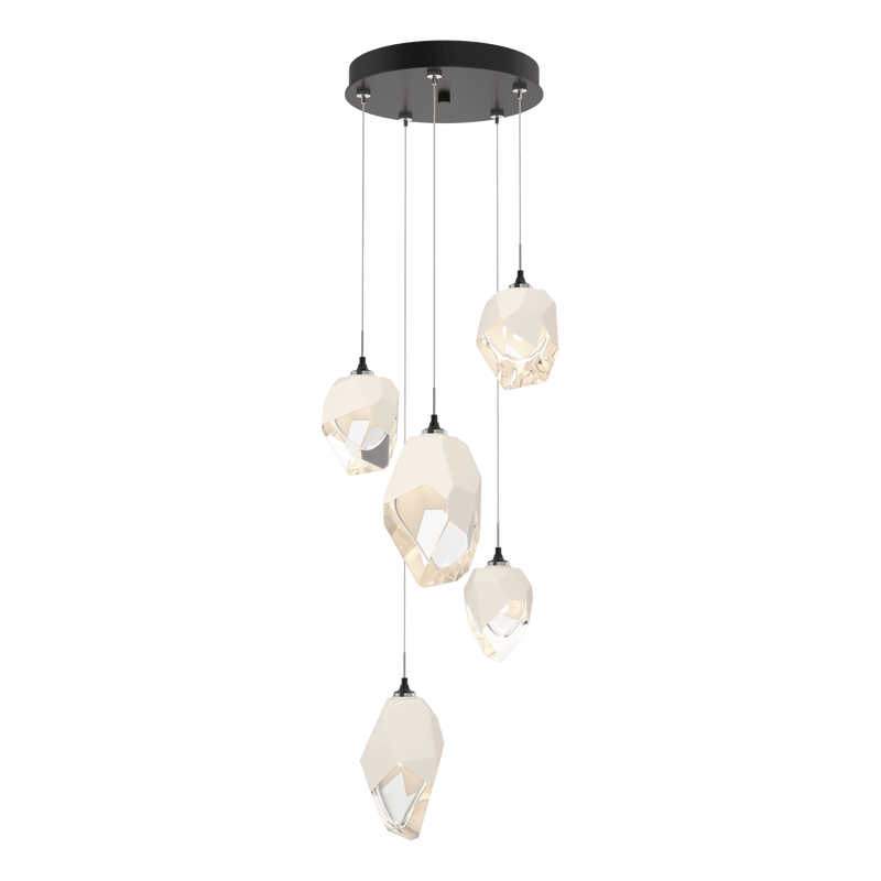 Chrysalis 5 Light Mixed Crystal Pendant  Oil Rubbed Bronze WP Long By Hubbardton Forge