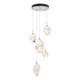Chrysalis 5 Light Mixed Crystal Pendant White WP Standard By Hubbardton Forge