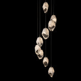 Chrysalis 9-Light Crystal Chandelier Large detail, by Hubbardton Forge