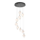 Chrysalis 9-Light Crystal Chandelier Small in Ink, White Crystal by Hubbardton Forge