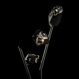 Chrysalis Floor Lamp detail in Ink, Black Crystal, by Hubbardton Forge