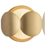 Ciel Wall Sconce Brushed Gold Opal Glass By Kuzco - Front View
