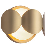 Ciel Wall Sconce Brushed Gold Opal Glass By Kuzco - Side View