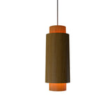 Cilindrica Pendant By Accord Lighting, Finish: Cathedral Freijo