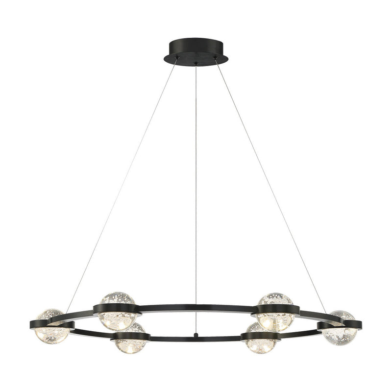 Circolo Chandelier 36 Inch Black by Eurofase