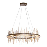 Cityscape Circular LED Pendant - Bronze Soft Gold