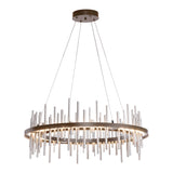 Cityscape Circular LED Pendant - Bronze Sterling