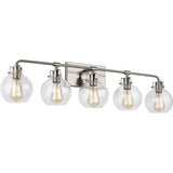 Clara Vanity Light — 40", Satin Nickel