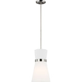 Clark Pendant — 9 3/4", Brushed Nickel
