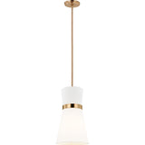 Clark Pendant — 9 3/4", Satin Brass