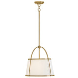 Clarke Drum Pendant 16.25 Inch Lacquered Brass By Hinkley - Front View