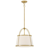 Clarke Drum Pendant 16.25 Inch Lacquered Brass By Hinkley - With Light