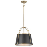 Clarke Drum Pendant 16.25 Inch Warm Brass With Black Accents By Hinkley - Wth Light