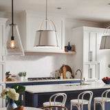 Clarke Drum Pendant 25.25 Inch Polished Nickel With Matte White Accents By Hinkley - Lifestyle View2