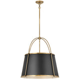 Clarke Drum Pendant 25.25 Inch Warm Brass With Black Accents By Hinkley