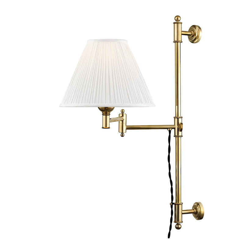 Classic No.1 Plug-in Sconce - Aged Brass by Hudson Valley