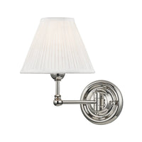 Classic No.1 Wall Sconce - 1-Light - Polished Nickel by Hudson Valley