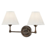 Classic No.1 Wall Sconce - 2-Light - Distressed Bronze by Hudson Valley