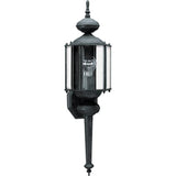 Classico Outdoor Wall Lantern — 25.5 Inch, Black