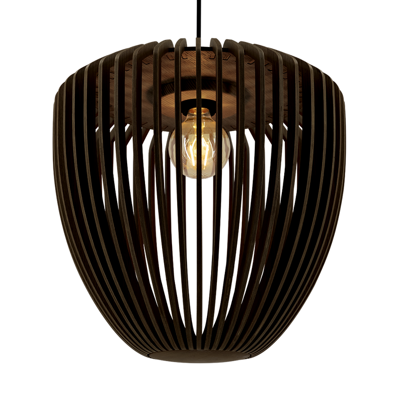 Clava Wood Pendant Black Oak By UMAGE With Light