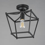 Clifton Single Semi-Flush Pendant Black by Maxim Lighting