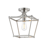 Clifton Single Semi-Flush Pendant Satin Nickel by Maxim Lighting