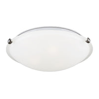 Clip Ceiling Flushmount — 16.25 Inch, Brushed Nickel