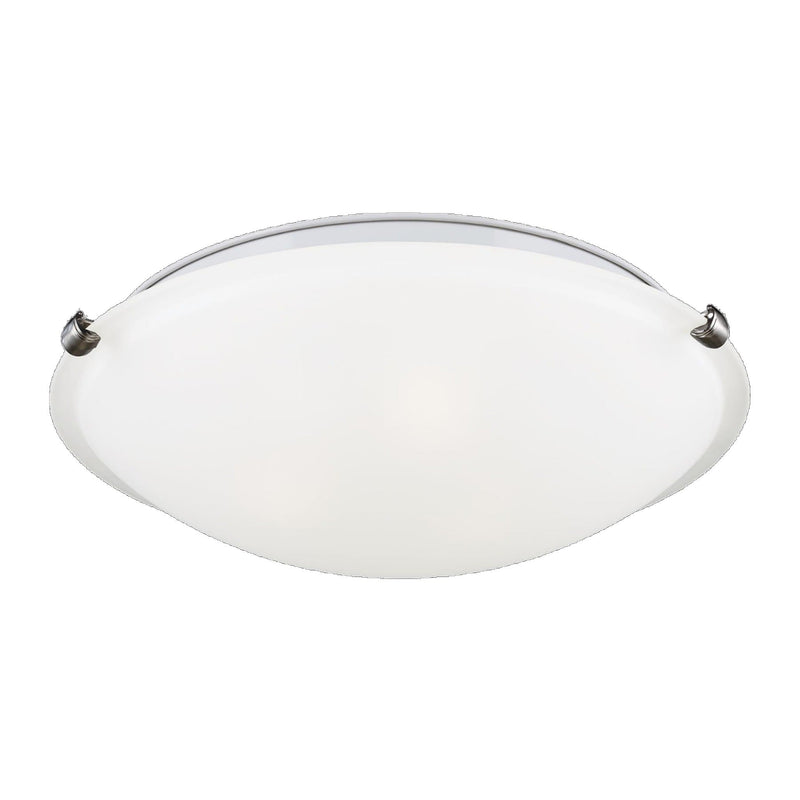 Clip Ceiling Flushmount — 16.25 Inch, Brushed Nickel