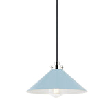 Clivedon Pendant - 12 Inch - Polished Nickel with Blue Bird by Hudson Valley