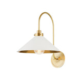 Clivedon Wall Sconce - Aged Brass with Off-White by Hudson Valley