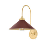 Clivedon Wall Sconce - Aged Brass with Soft Crimson by Hudson Valley