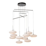 Clouds 10-Light Mobile Chandelier, shown in Vintage Platinum, Standard, by Hubbardton Forge