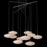 Clouds 10-Light Mobile Chandelier detail in Vintage Platinum, Standard, by Hubbardton Forge
