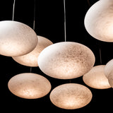 Clouds 10-Light Mobile Chandelier detail in Vintage Platinum, Standard, by Hubbardton Forge
