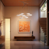 Clouds 10-Light Mobile Chandelier lifestyle view by Hubbardton Forge