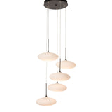 Clouds 5-Light Pendant, shown in Dark Smoke, Standard, by Hubbardton Forge