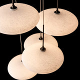 Clouds 5-Light Pendant detail in Dark Smoke, Standard, by Hubbardton Forge