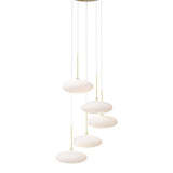 Clouds 5-Light Pendant in Modern Brass, Standard by Hubbardton Forge