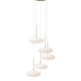 Clouds 5-Light Pendant in Soft Gold, Standard by Hubbardton Forge