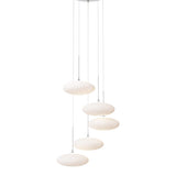 Clouds 5-Light Pendant in Sterling, Standard by Hubbardton Forge