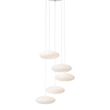 Clouds 5-Light Pendant in White, Standard by Hubbardton Forge