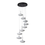 Clouds 9-Light Chandelier, shown in Black, Standard, by Hubbardton Forge