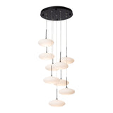 Clouds 9-Light Chandelier, shown in Black, Standard, by Hubbardton Forge