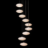 Clouds 9-Light Chandelier detail in Black, Standard, by Hubbardton Forge