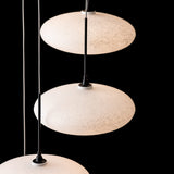 Clouds 9-Light Chandelier detail in Black, Standard, by Hubbardton Forge