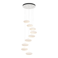 Clouds 9-Light Chandelier in White, Standard by Hubbardton Forge