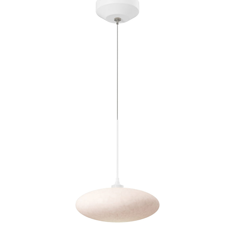 Clouds Low Voltage Mini Pendant in White by Hubbardton Forge