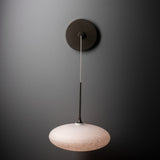 Clouds Low Voltage Wall Sconce detail in Dark Smoke, by Hubbardton Forge